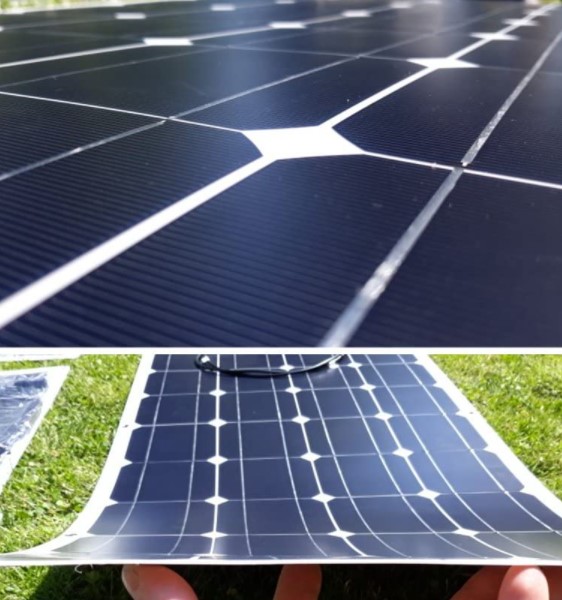 Dokio 100W Semi-Flexible Solar Panel for Caravan RV, Boat and Camper Trailer