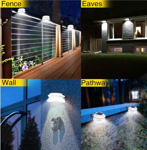 Solar Gutter Fence Post Lamps