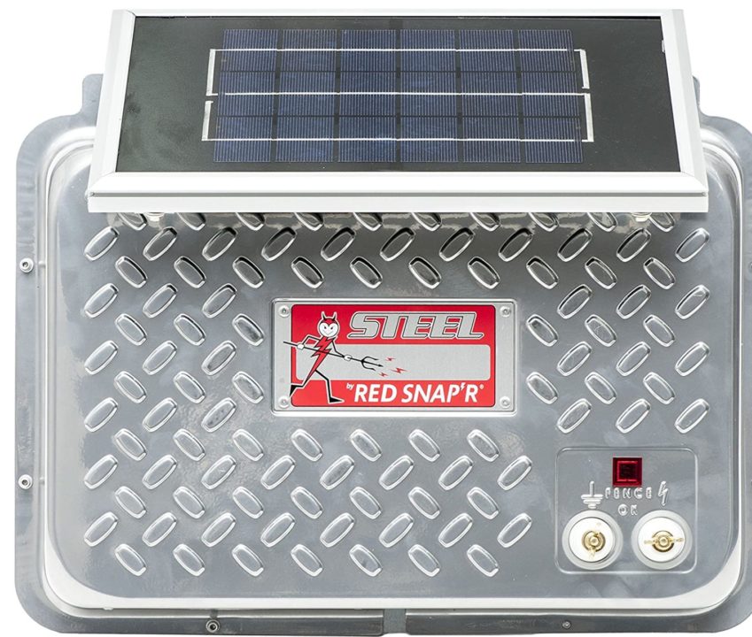RED SNAPR ESP6V-RSS Steel 6V Solar Fence Charger